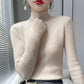 Erin 100% Wool Simple Mock Neck Slim Fit Sweater